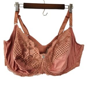 FANTASIE lace mauve pink womens unline bra 42I Underwire